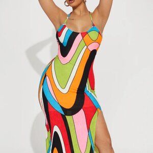 Retro sexy maxi dress